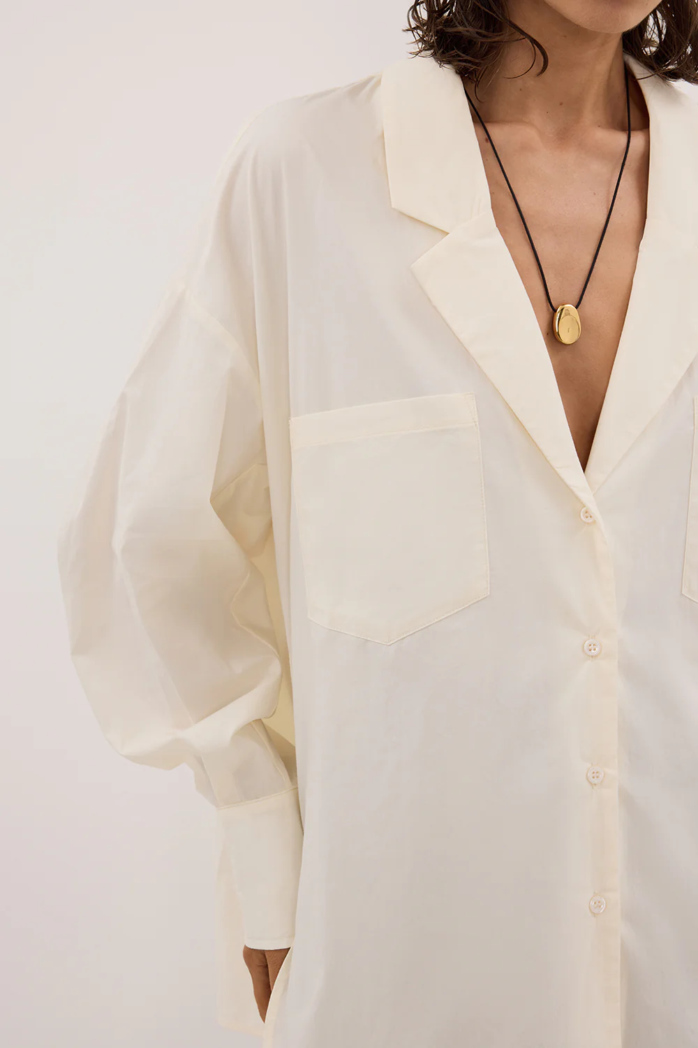 IRENE BUTTER LONG SLEEVE NOTCH COLLAR SHIRT - Gamepaces