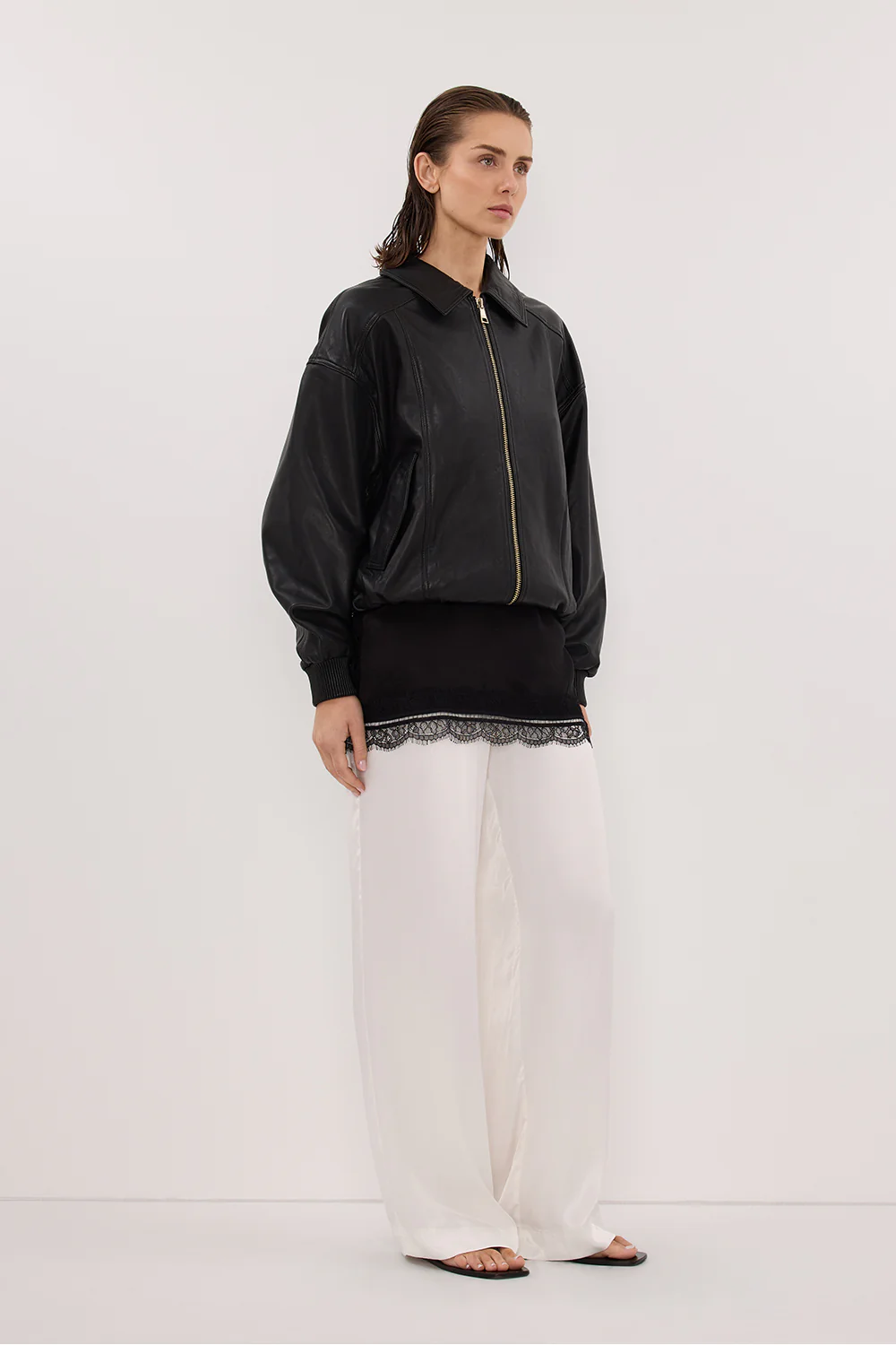 MONICA WHITE SATIN PANT - Gamepaces