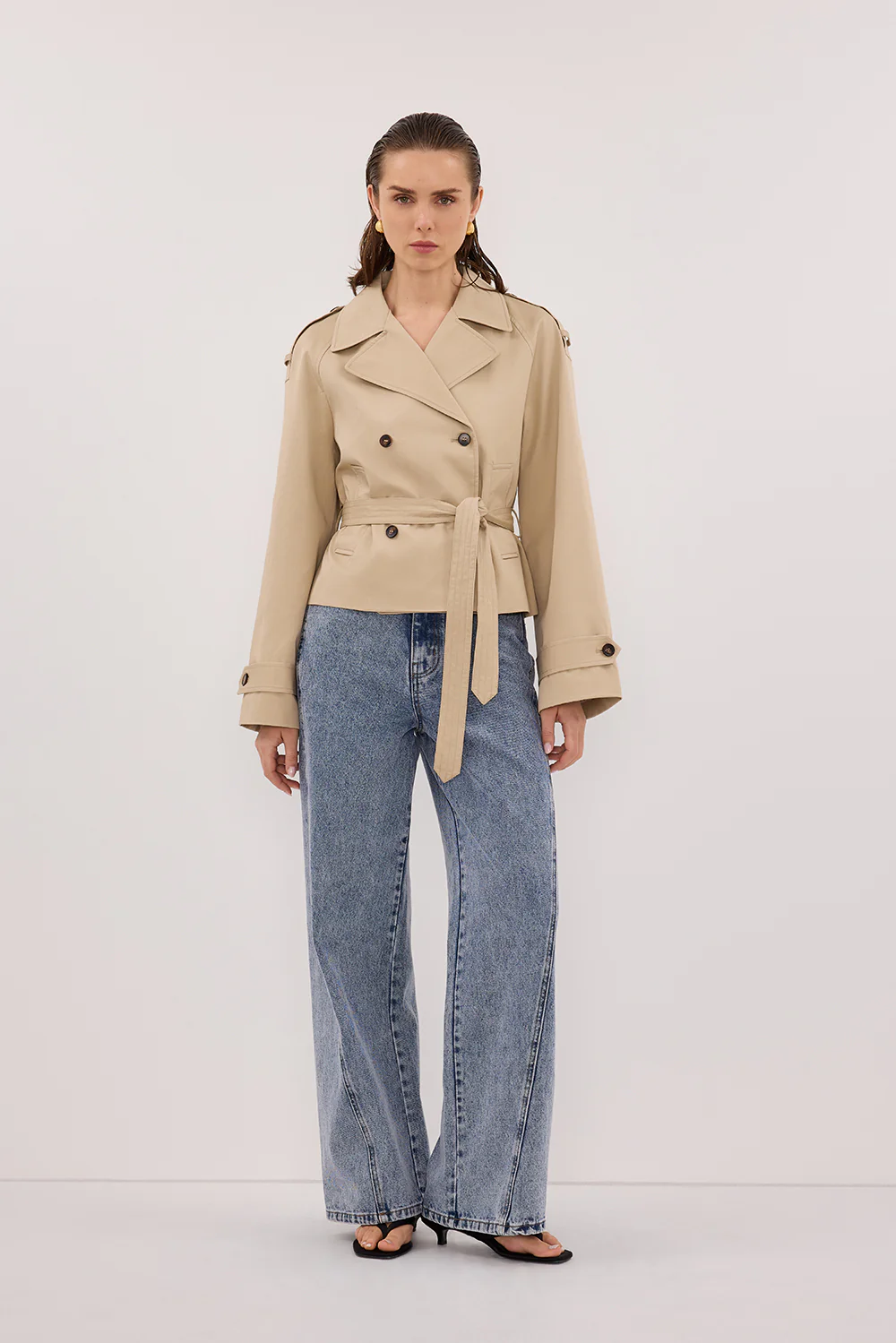 CARSON MID BLUE WIDE LEG JEAN - Gamepaces