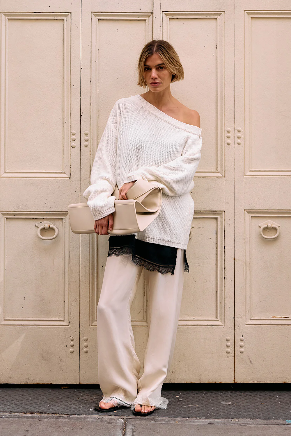 ANDREA SANDSTONE CUPRO LACE PANT - Gamepaces