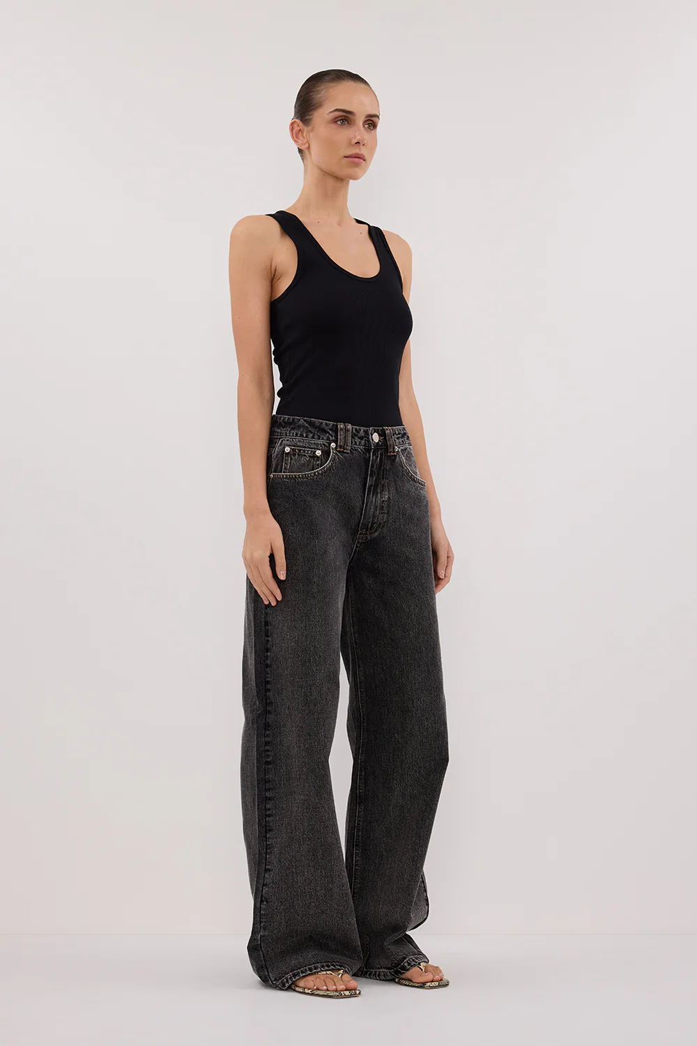 REAGAN 2.0 WASHED BLACK TALL SLOUCHY JEAN - Gamepaces