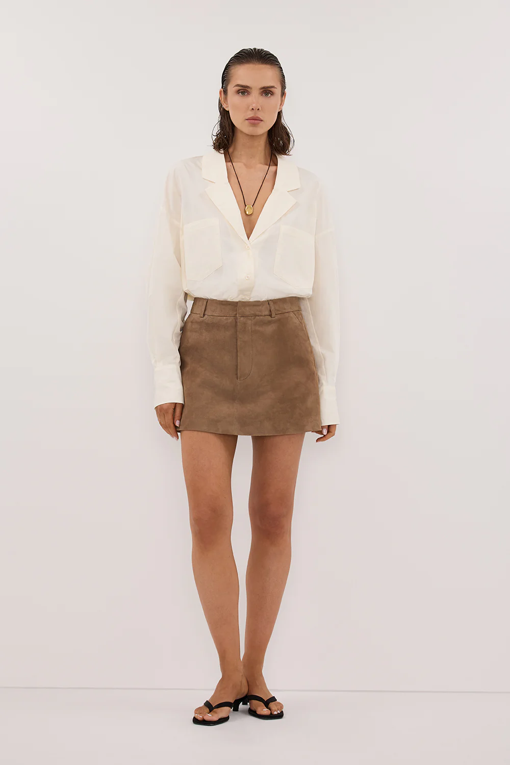 IRENE BUTTER LONG SLEEVE NOTCH COLLAR SHIRT - Gamepaces