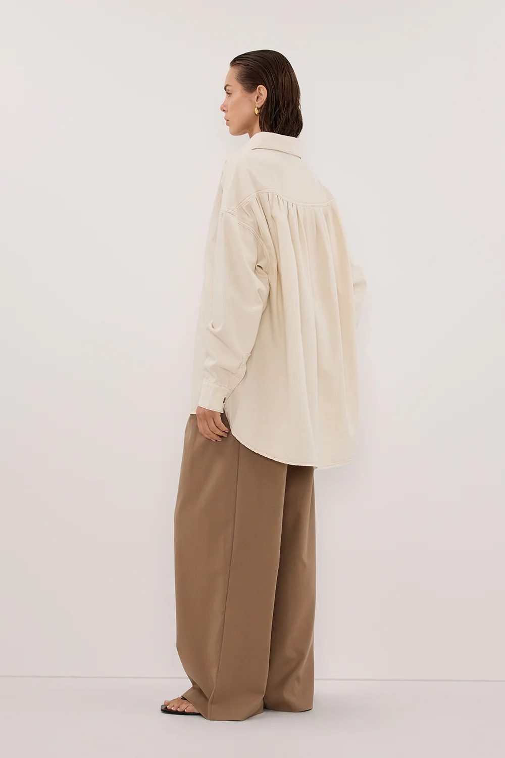 ASHTON NATURAL OVERSIZED DENIM SHIRT - Gamepaces