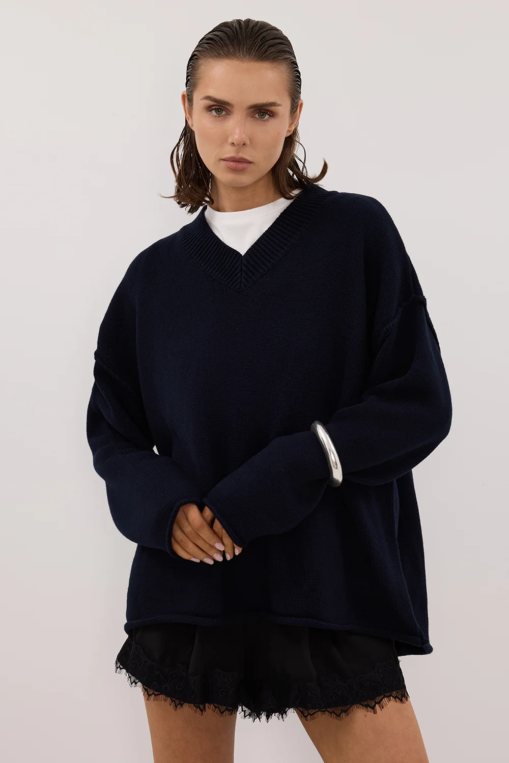 ANDREA BLACK CUPRO LACE SHORT - Gamepaces