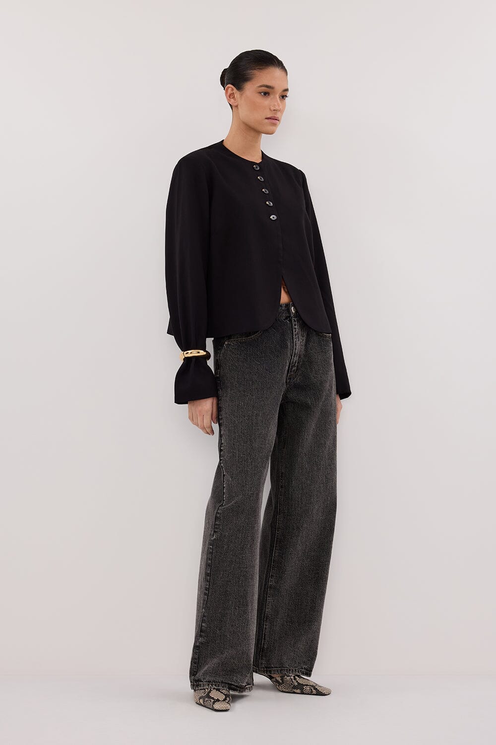 REAGAN 2.0 WASHED BLACK SLOUCHY JEAN - Gamepaces