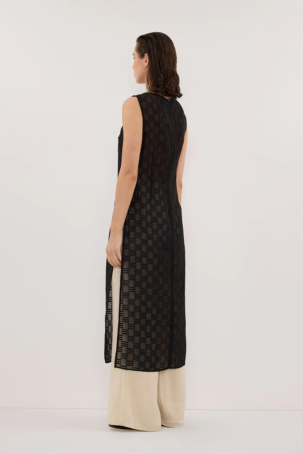 ELBA BLACK SHEER TUNIC TOP - Gamepaces