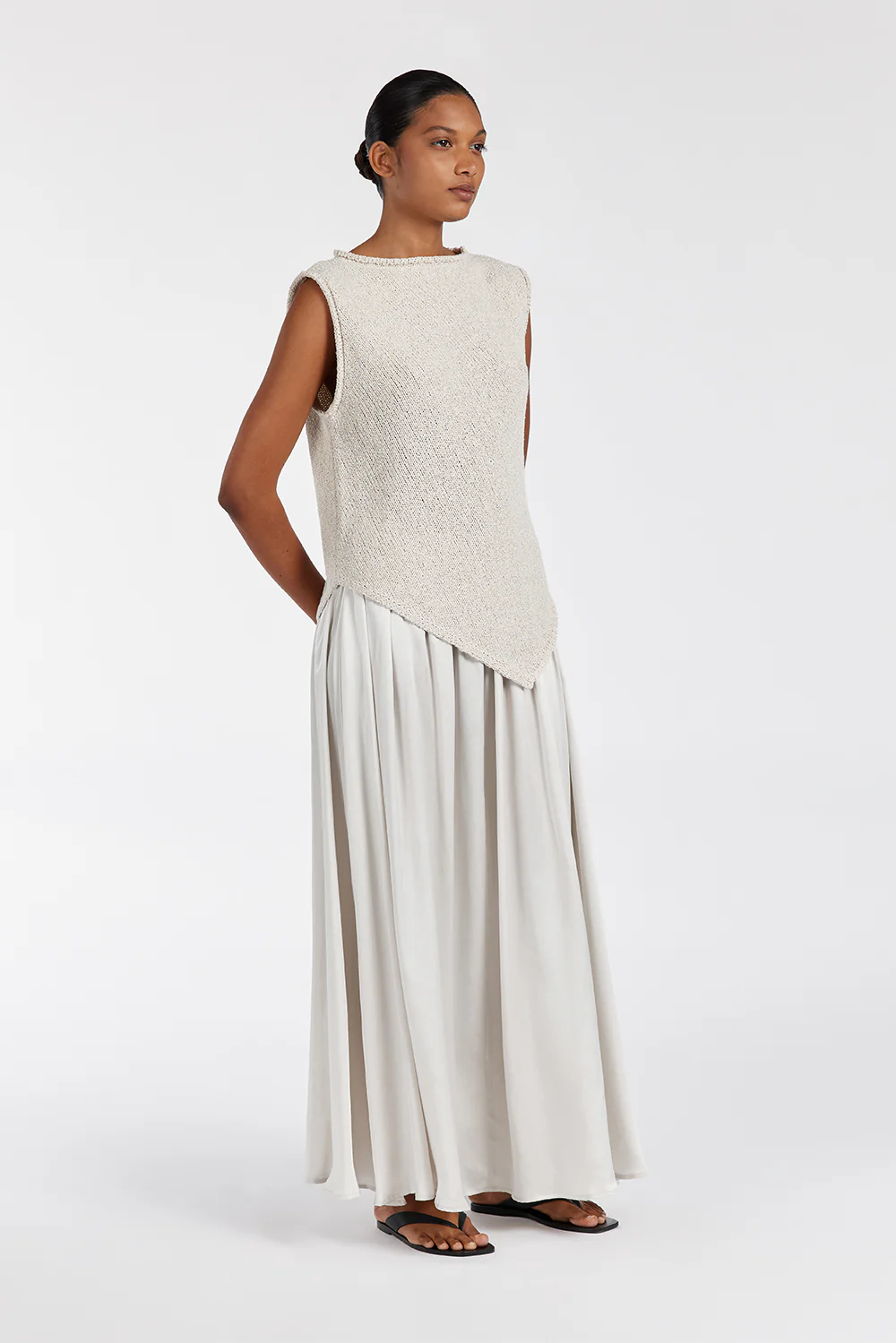 COLLINS CHALK SILK SKIRT - Gamepaces