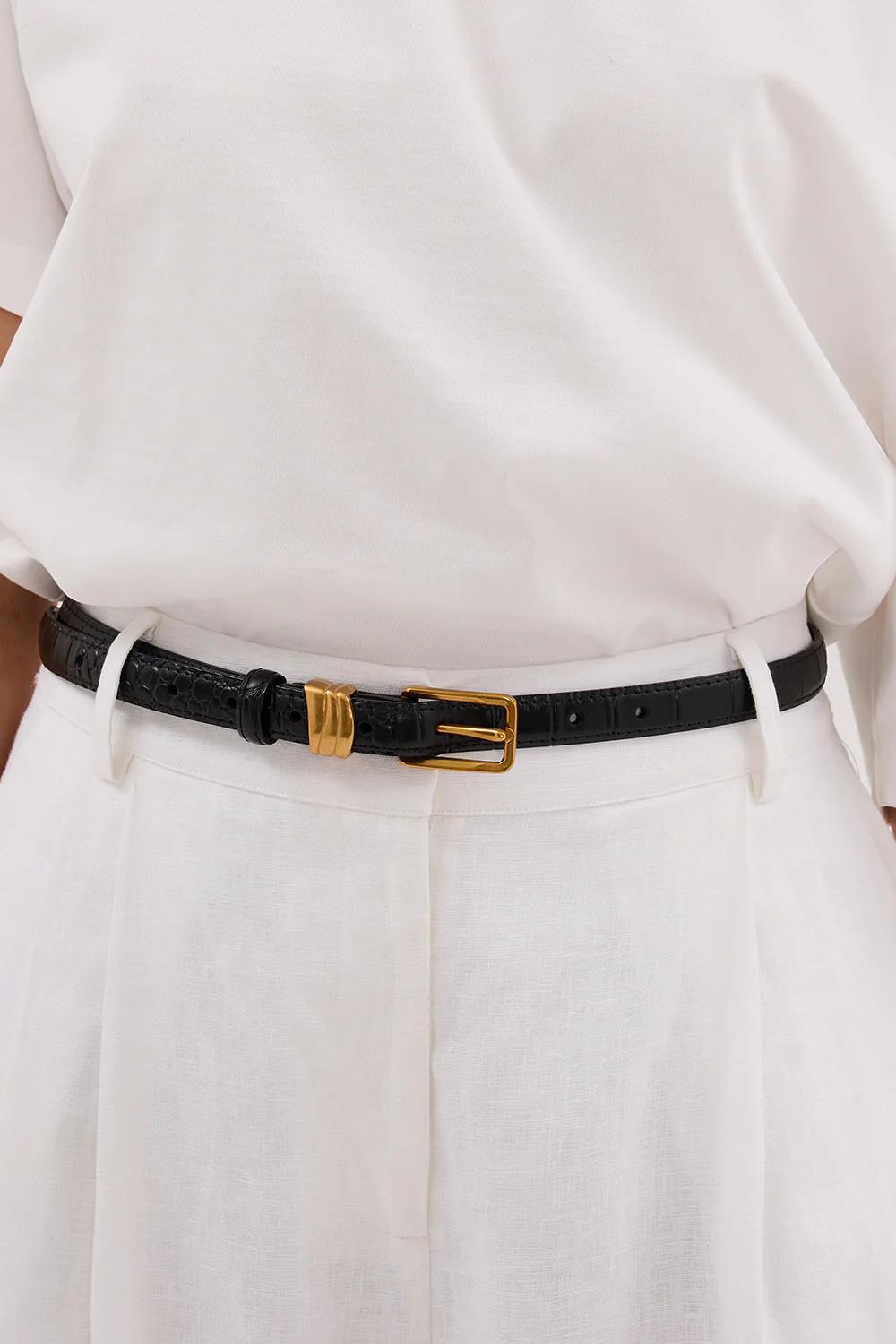 NOAH THE LABEL BLACK CROC BELT - Gamepaces