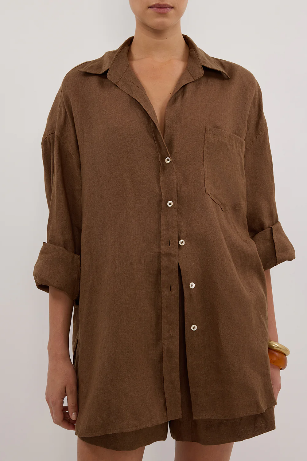 LUNE FONDANT OVERSIZED LINEN SHIRT - Gamepaces