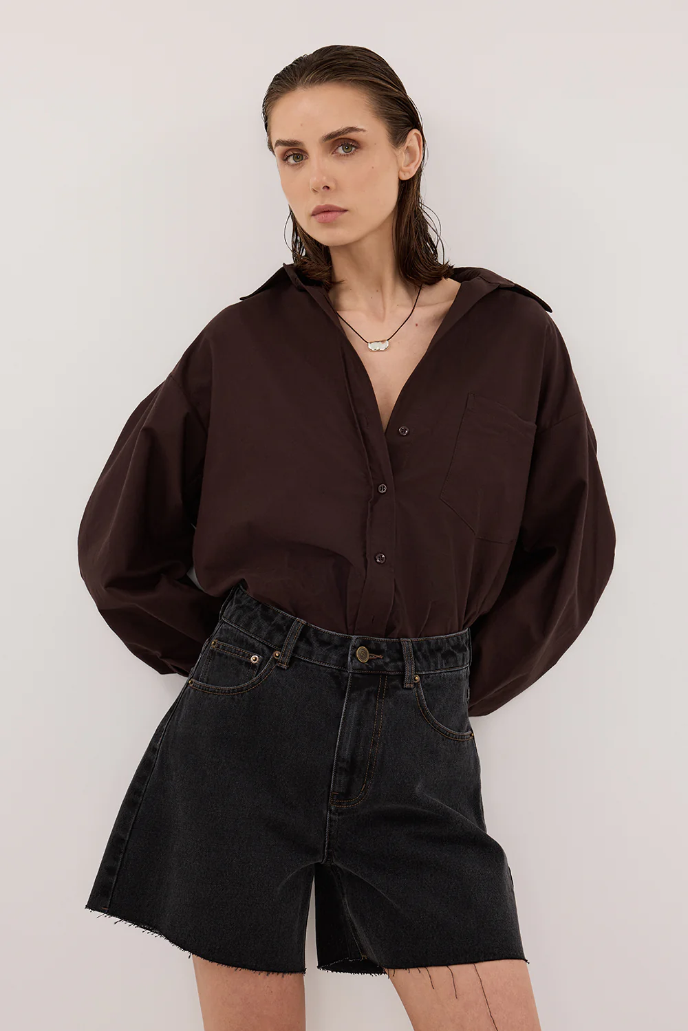 MARLEY BLACK RINSE DENIM SHORT - Gamepaces