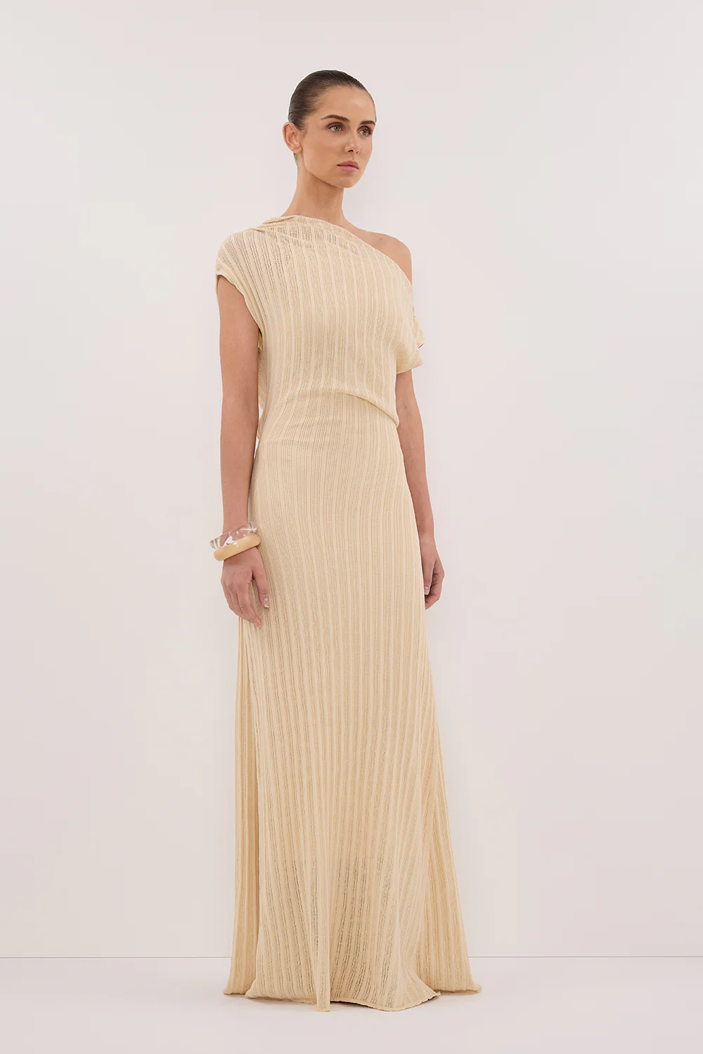 BOWIE NATURAL KNIT MAXI DRESS - Gamepaces