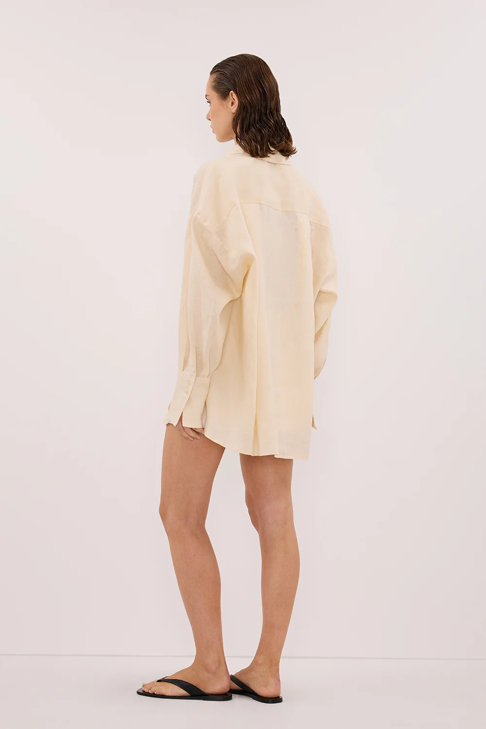 ELLIS SANDSTONE LONG SLEEVE LINEN SHIRT - Gamepaces