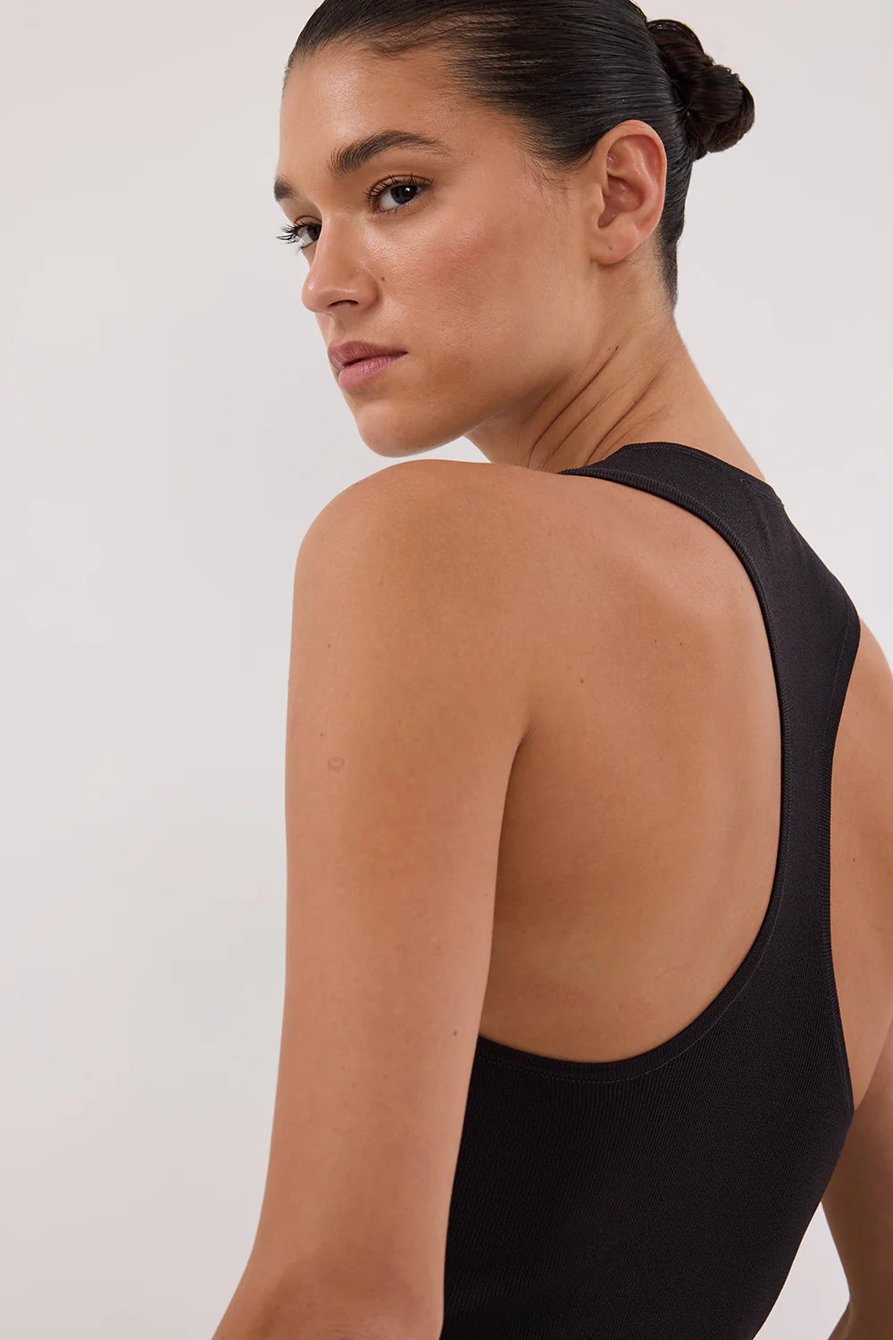 DEVIN WASHED BLACK RACER KNIT TANK - Gamepaces