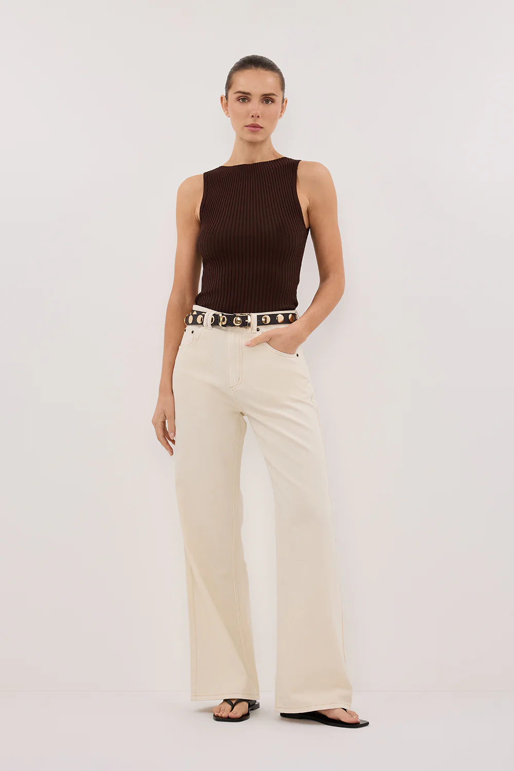 SIERRA BITTER CHOC KNIT TOP - Gamepaces