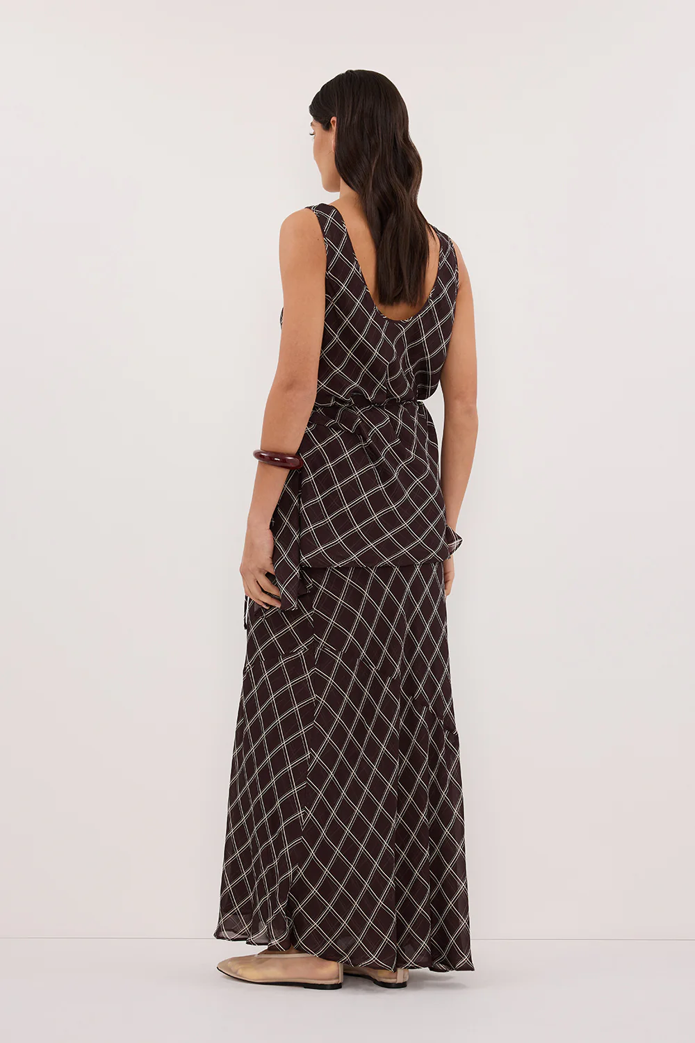 ARLINGTON CHOC MIDI SKIRT - Gamepaces