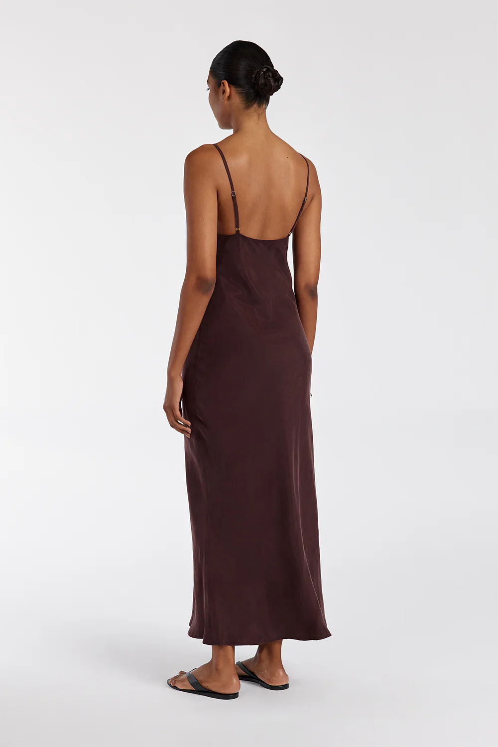 LIAM CURRANT CUPRO SLIP MIDI DRESS - Gamepaces