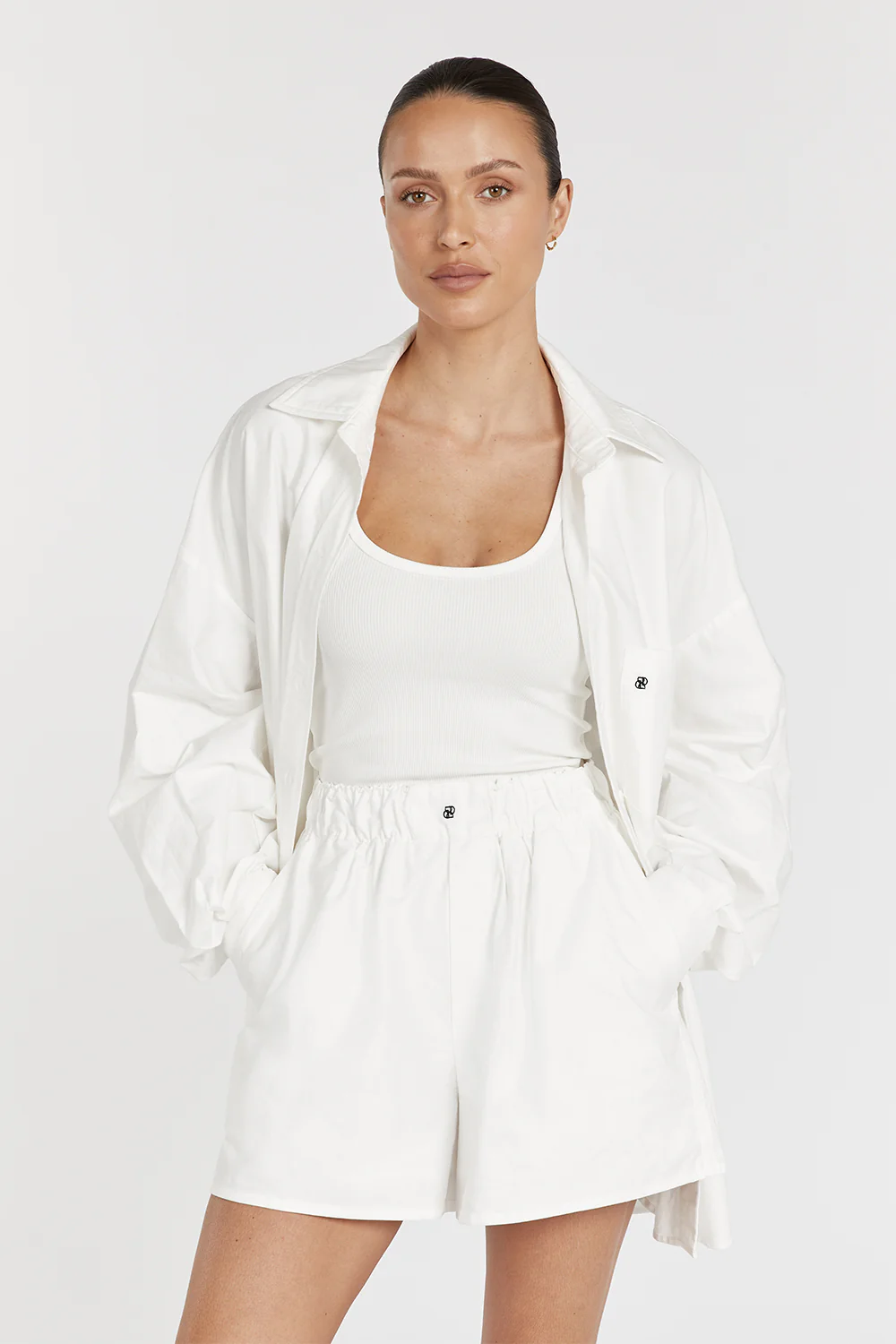 RHEA WHITE COTTON SHORT - Gamepaces