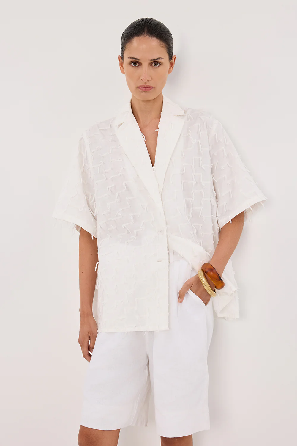 PALOMA WHITE COTTON SHIRT - Gamepaces