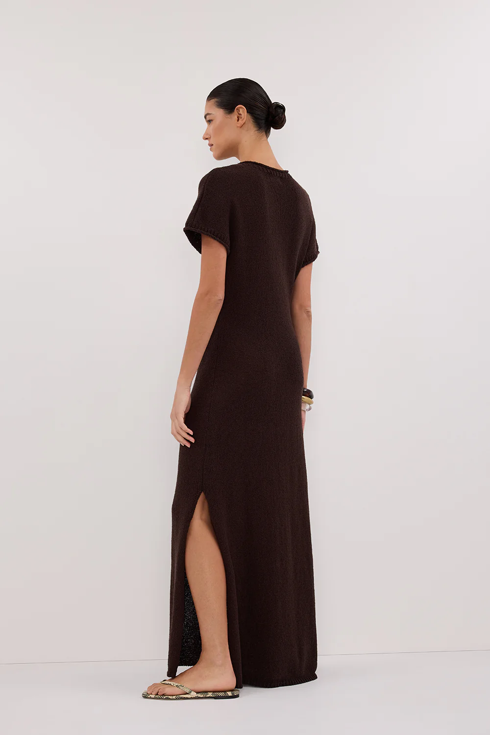 ERIN CHOC KNIT MAXI DRESS - Gamepaces