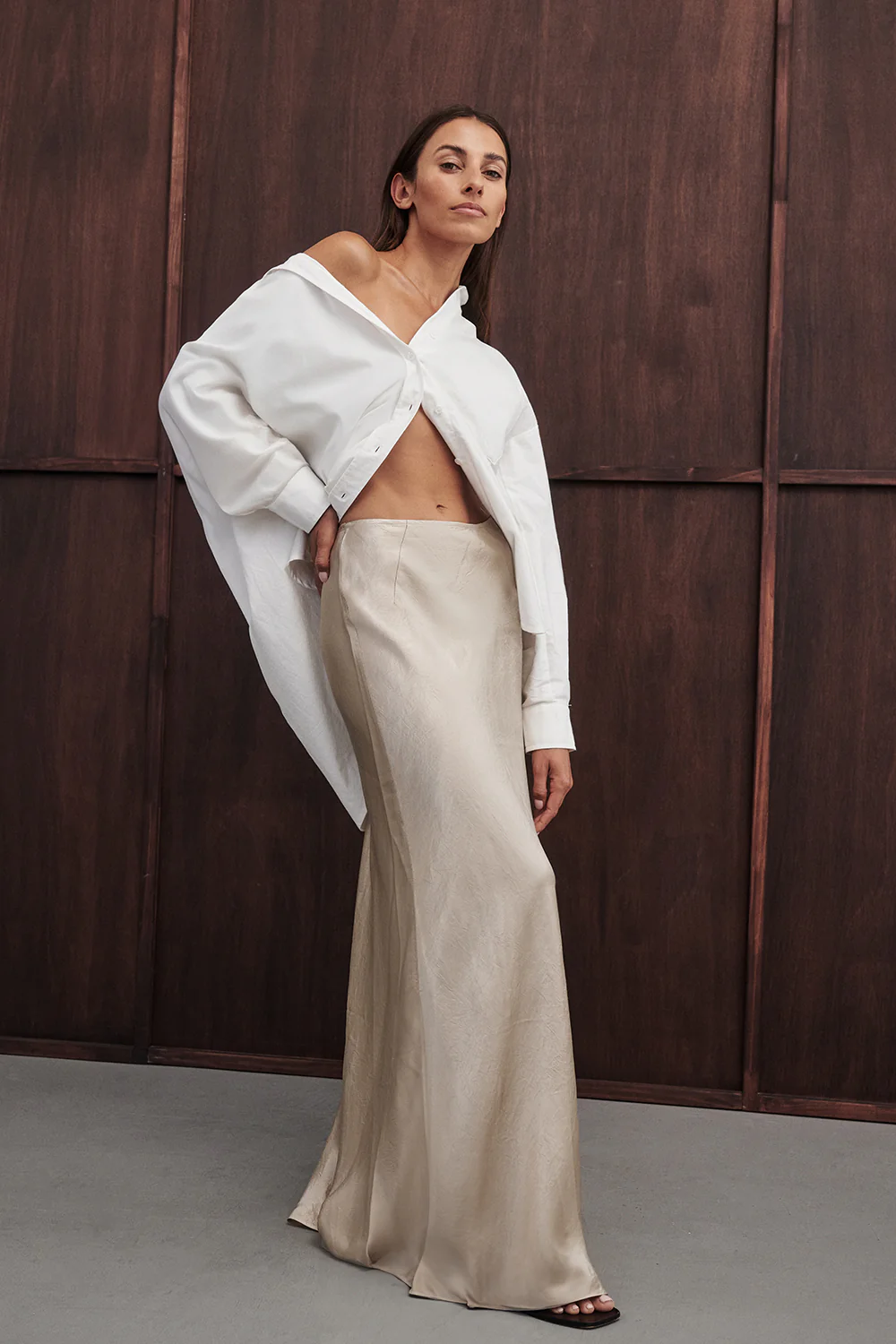 BREANNA PUMICE JACQUARD MAXI SKIRT - Gamepaces