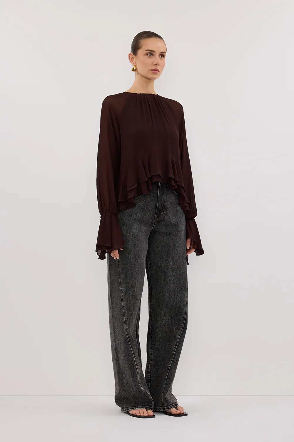 BODHI DARK CHOC LONG SLEEVE TOP - Gamepaces