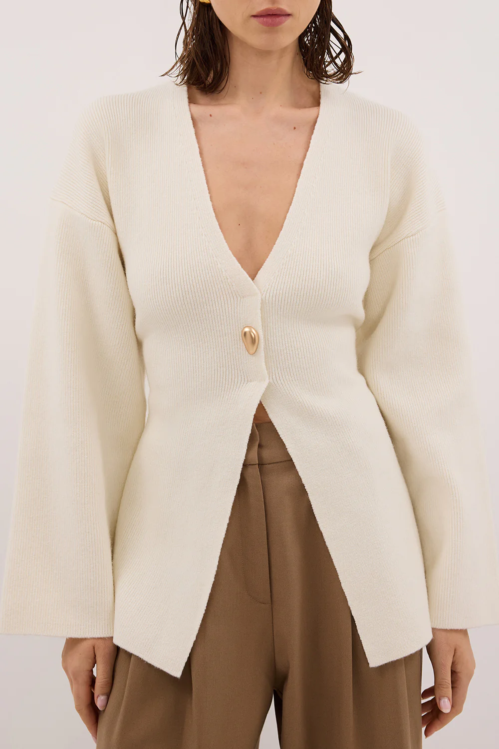 SCOUT CREAM LONG SLEEVE KNIT TOP - Gamepaces