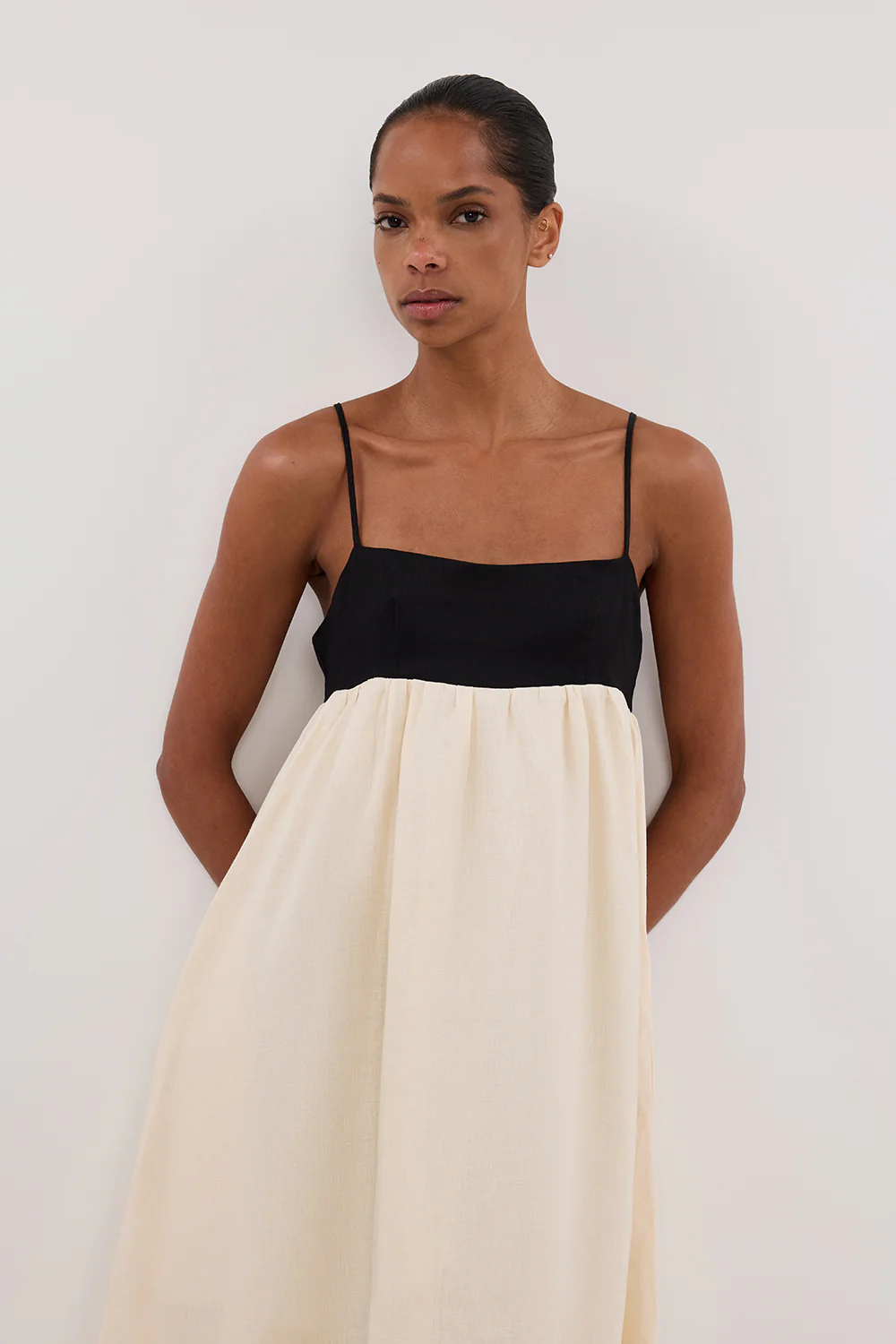 ELENA BUTTERMILK LINEN MAXI DRESS - Gamepaces