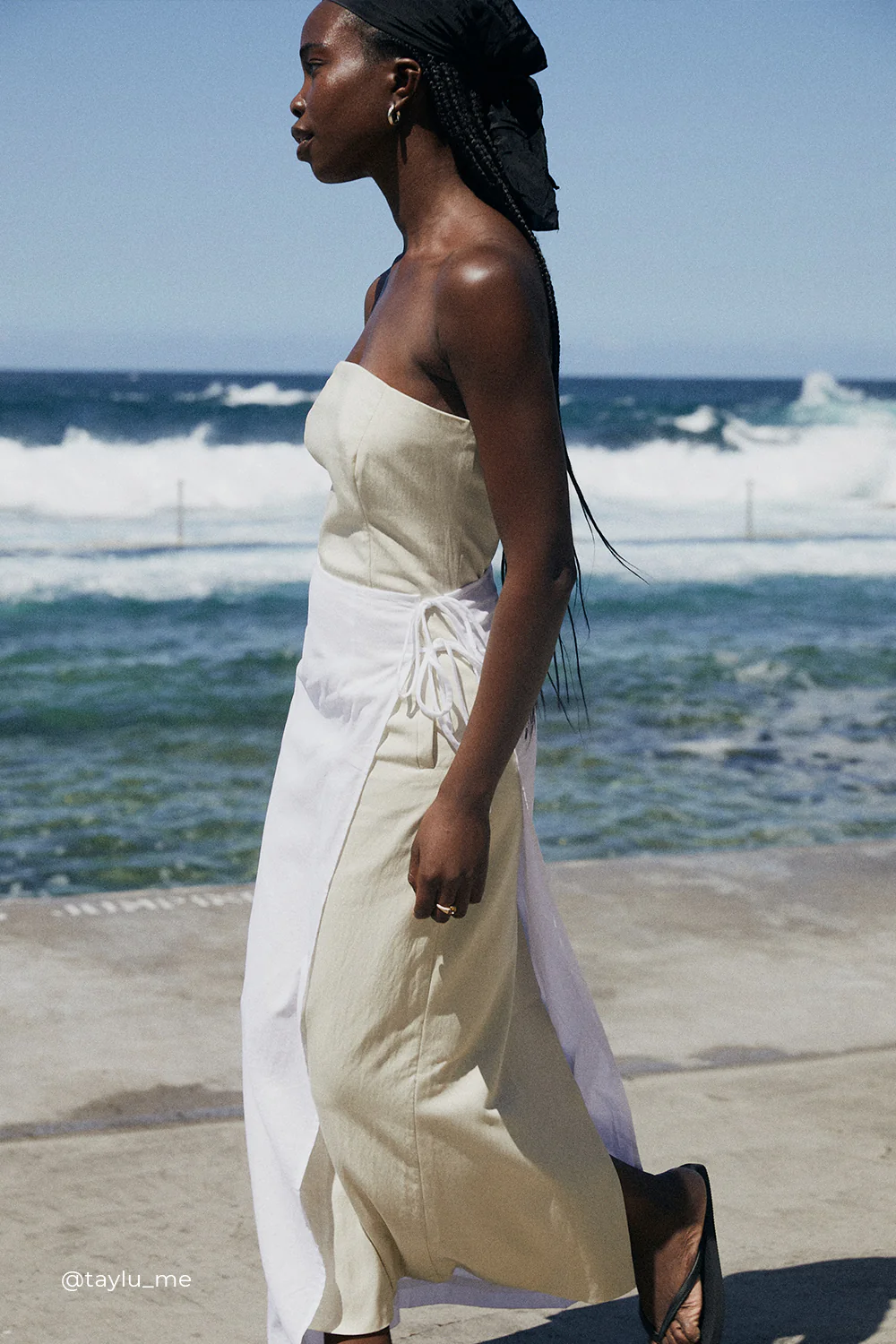 OPAL OAT STRAPLESS MIDI DRESS - Gamepaces