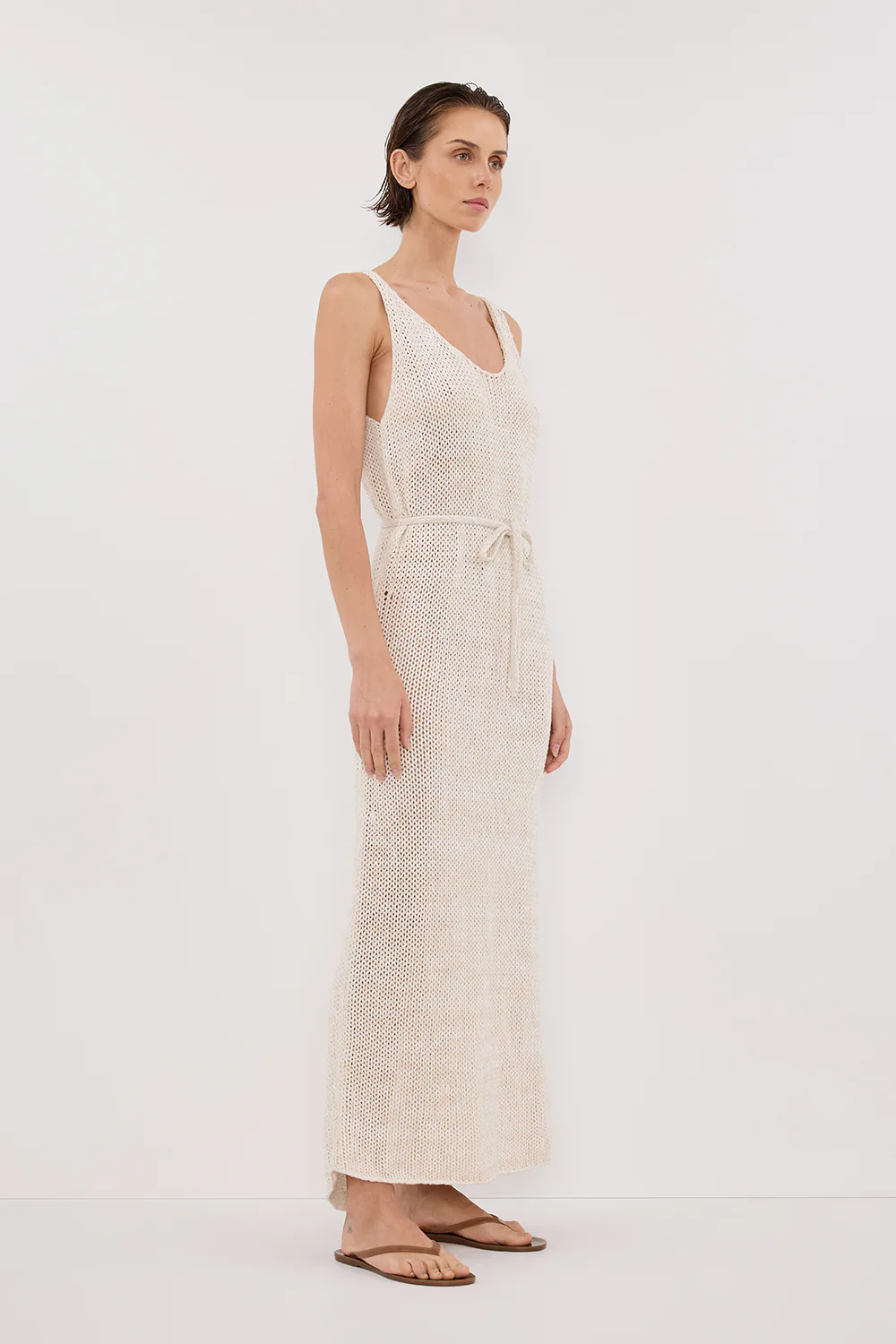 HEIDI CREAM MARLE KNIT MAXI DRESS - Gamepaces