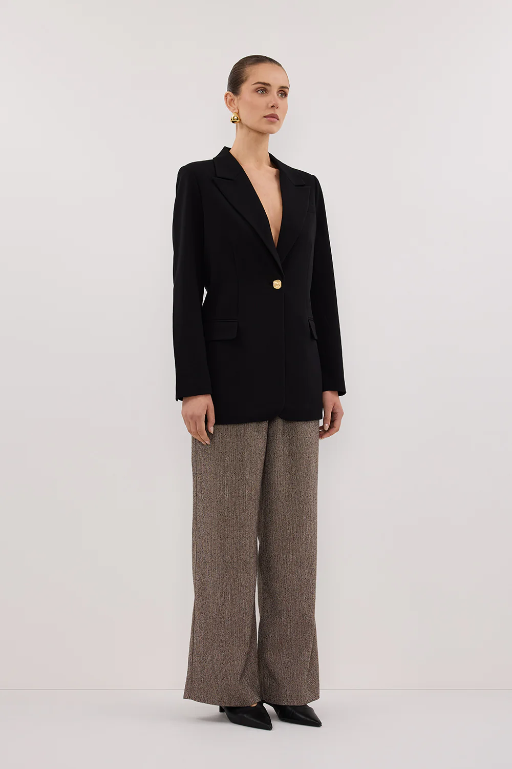 COHEN BLACK CINCHED BLAZER - Gamepaces