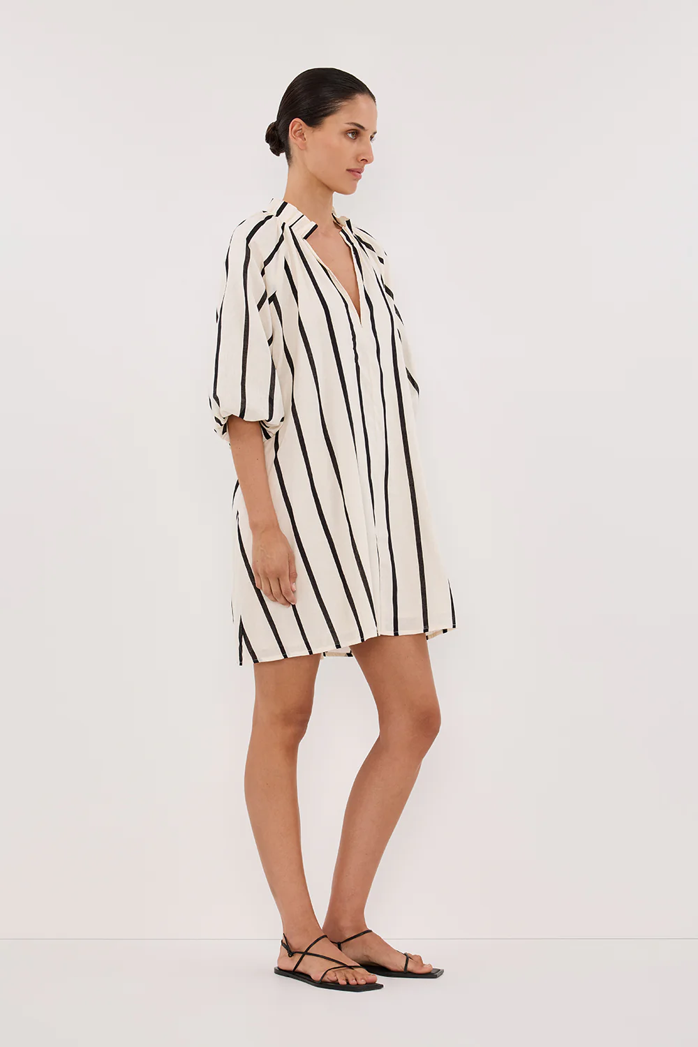 ELLIOT CREAM STRIPE SMOCK DRESS - Gamepaces