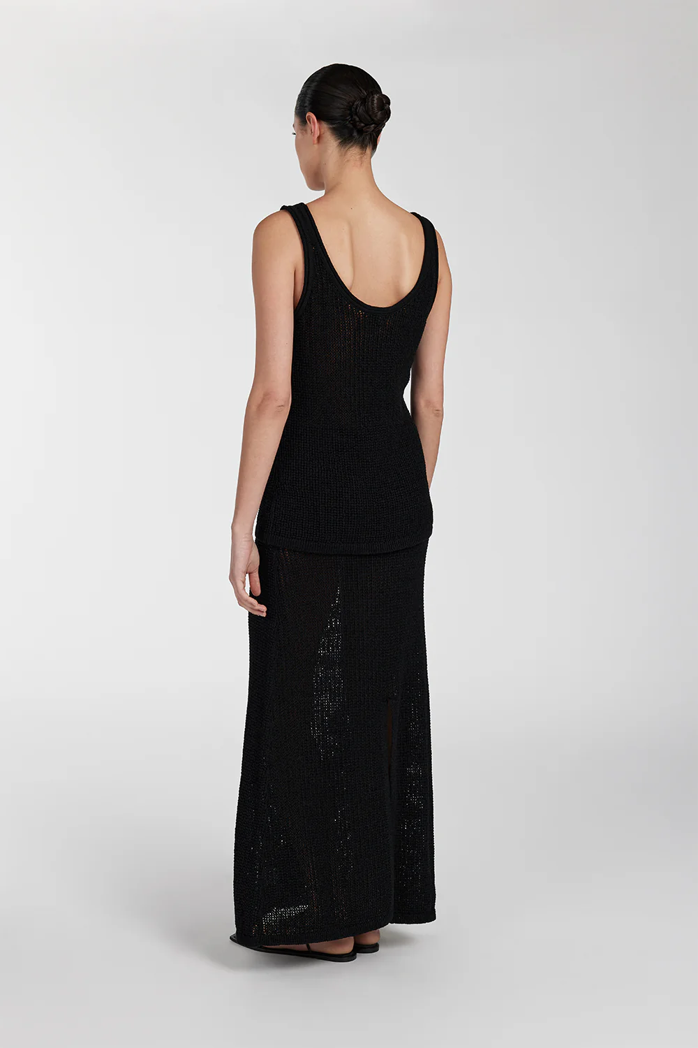 MARGOT BLACK SCOOP CROCHET TANK - Gamepaces