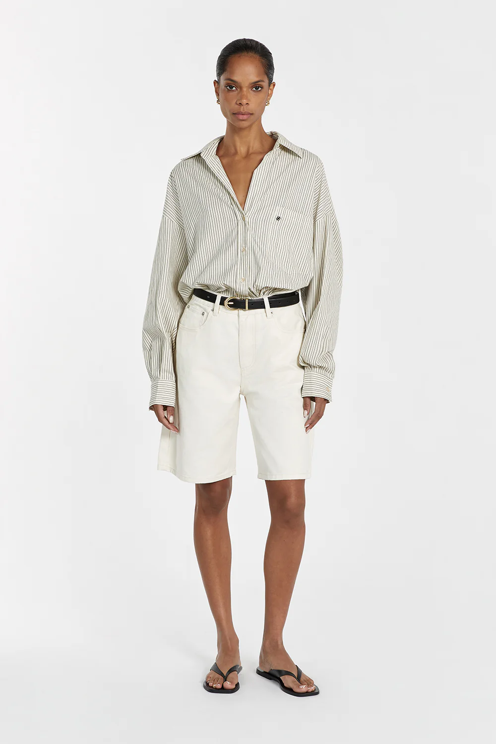 BAMBI CREAM BERMUDA DENIM SHORT - Gamepaces