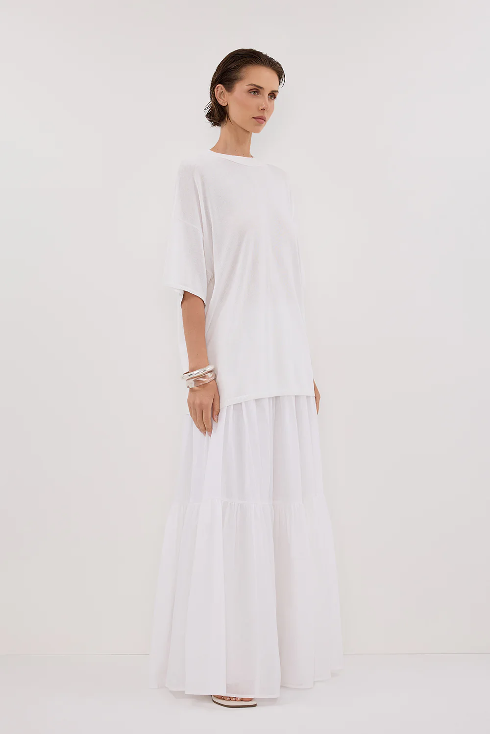 JACKI IVORY OVERSIZED KNIT TEE - Gamepaces