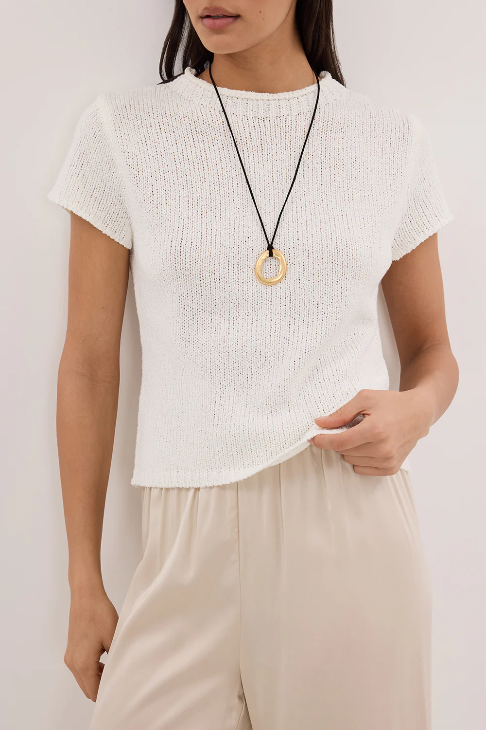 LEO OFF WHITE KNIT TOP - Gamepaces