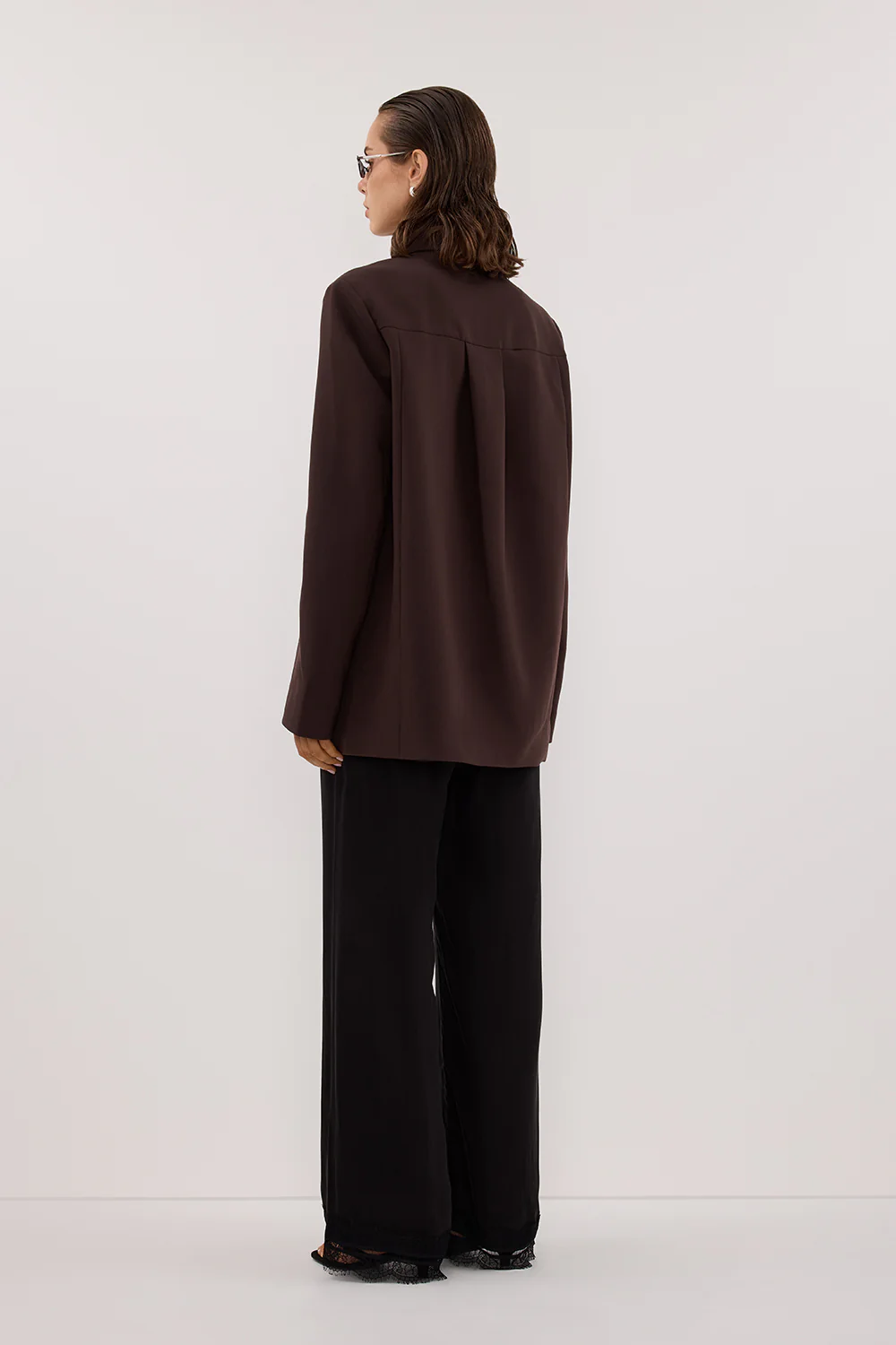 RYKER DARK CHOC OVERSIZED BLAZER - Gamepaces