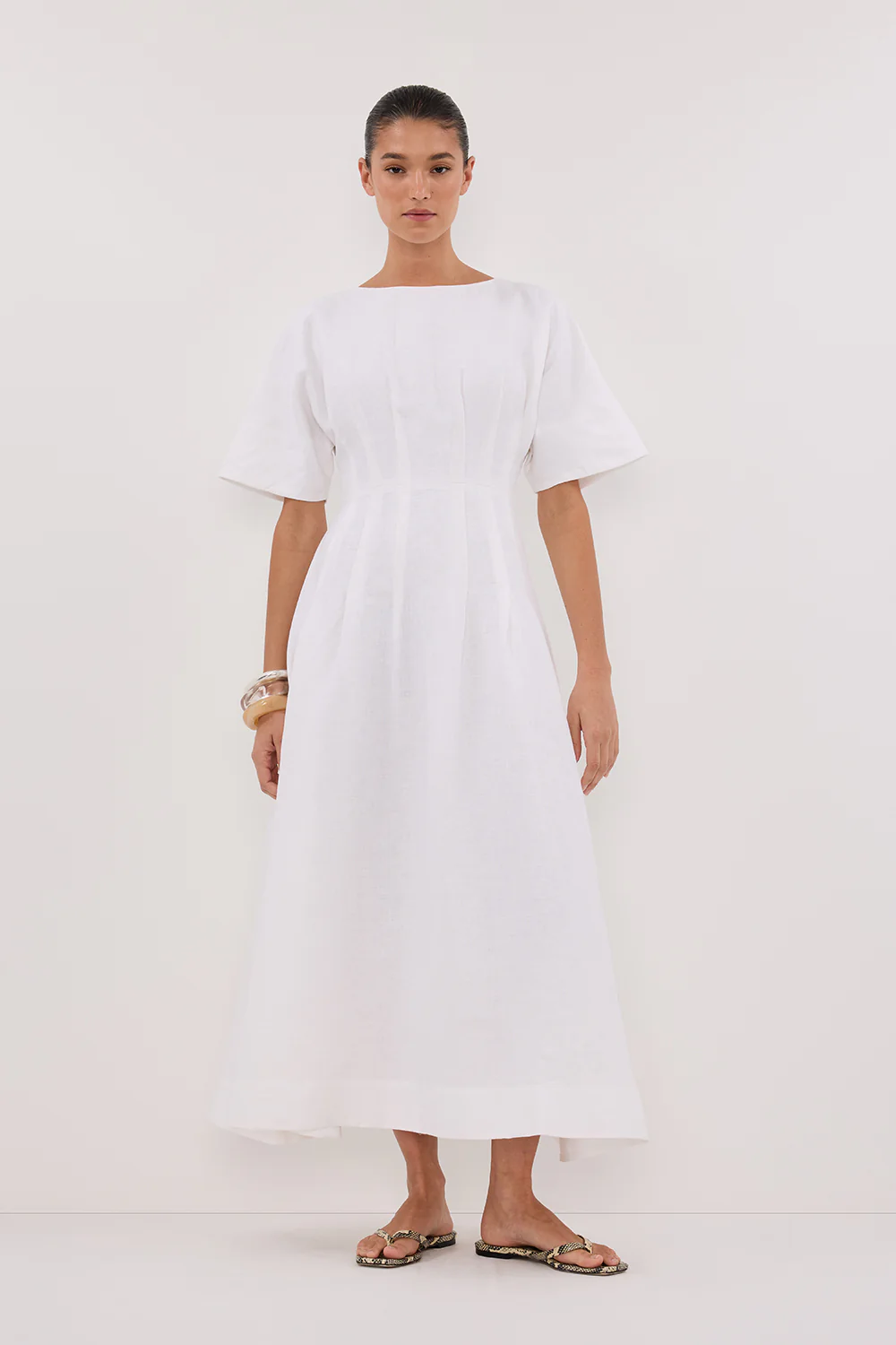 RAF OFF WHITE BOATNECK MIDI DRESS - Gamepaces