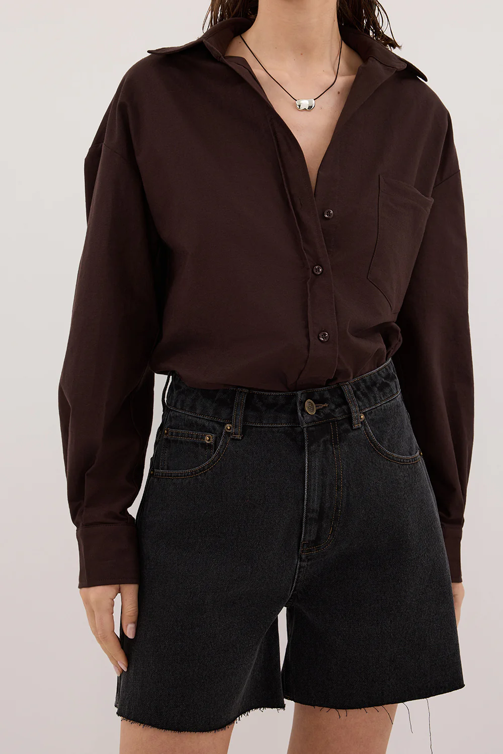 MARLEY BLACK RINSE DENIM SHORT - Gamepaces