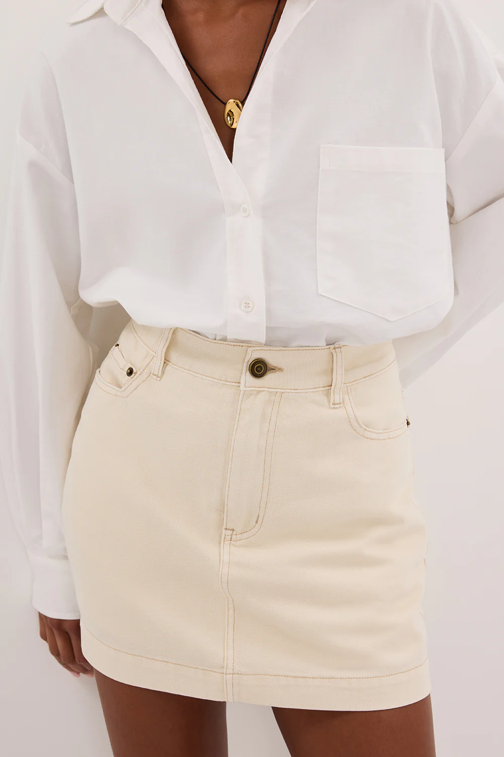 KERA NATURAL DENIM A LINE SKORT - Gamepaces