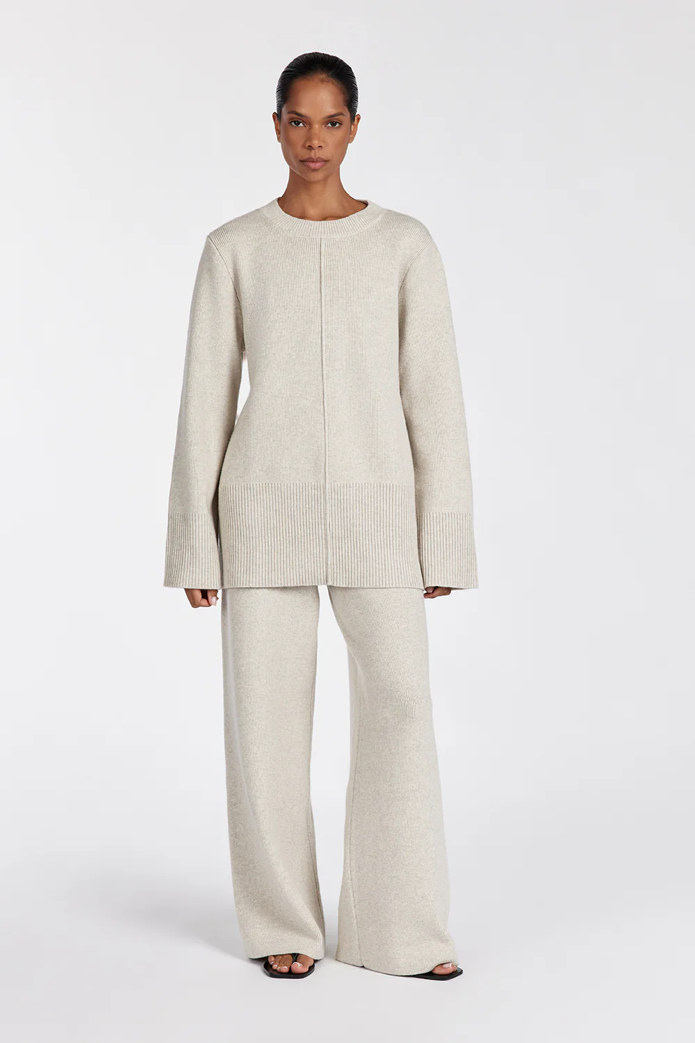 CLEMENCE OAT MARLE KNIT PANT - Gamepaces