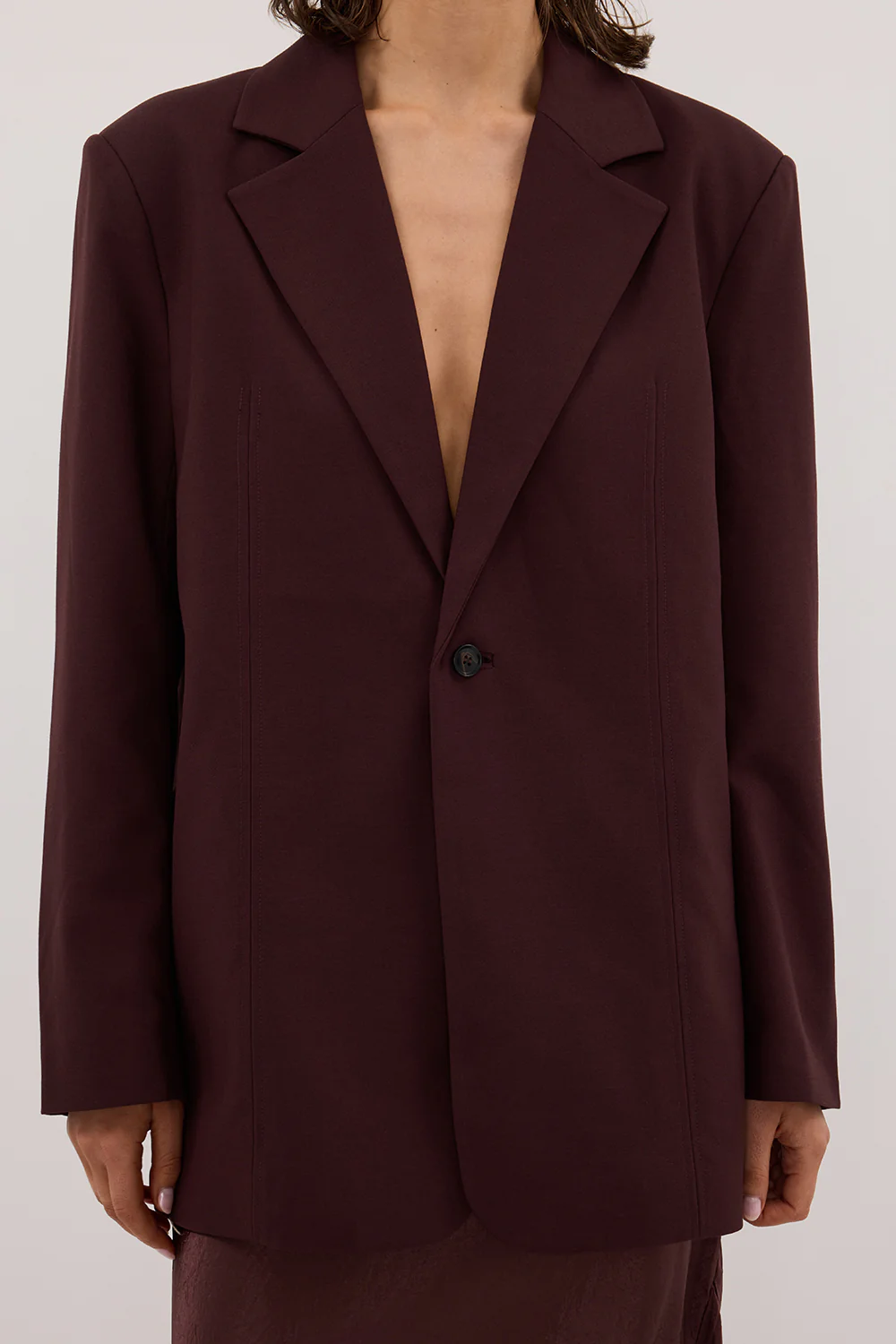 PRUE WALNUT OVERSIZED BLAZER - Gamepaces