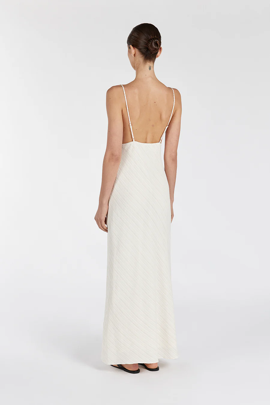 LOZ CREAM SLIP MIDI DRESS - Gamepaces
