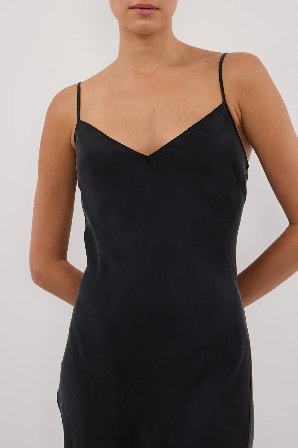 COLETTE BLACK SILK DRESS - Gamepaces