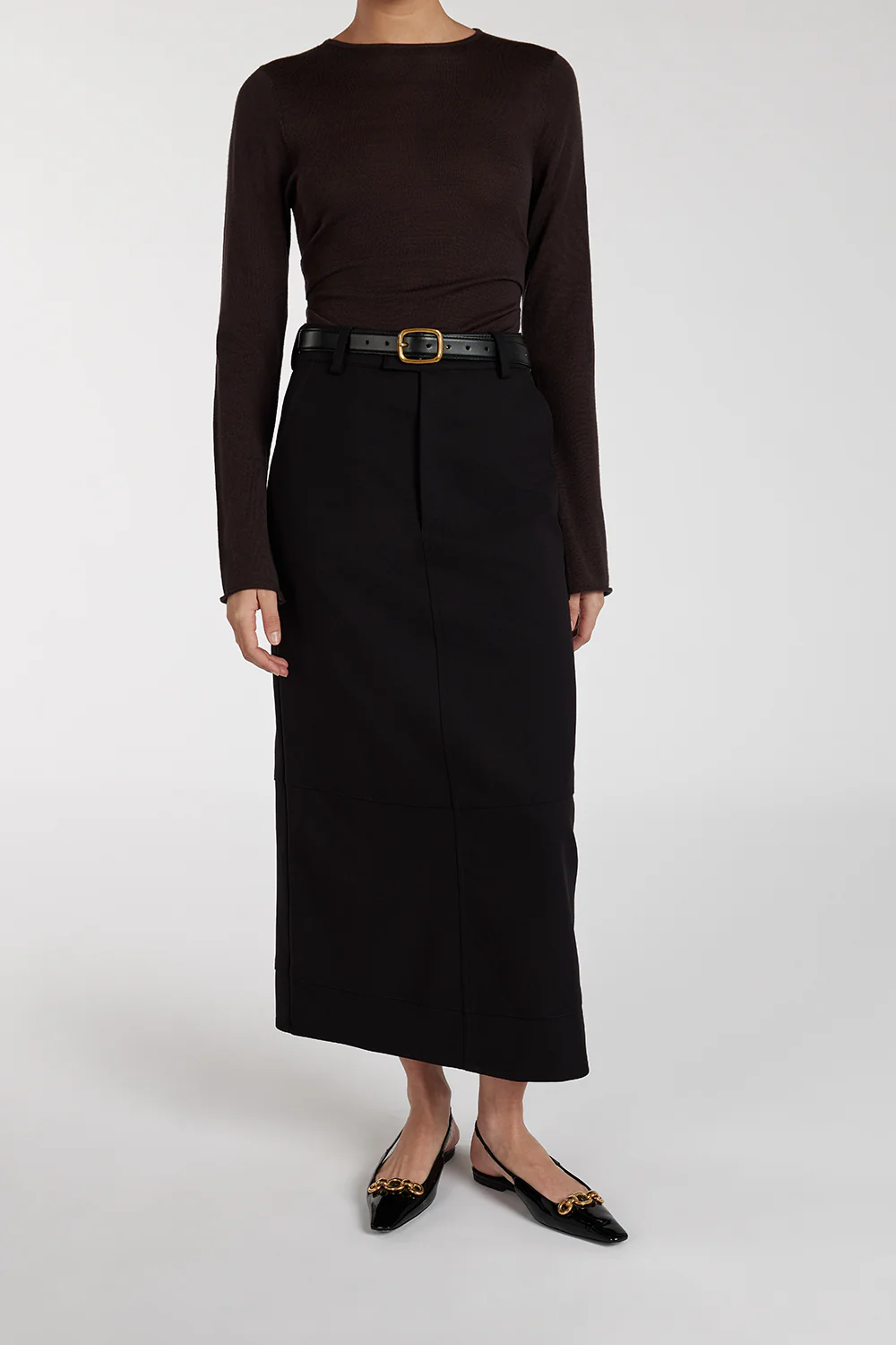 JAC BLACK MIDI SKIRT - Gamepaces