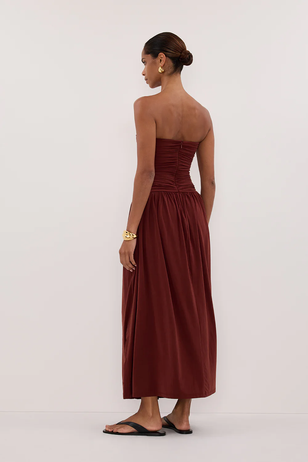 SHARI SAHARA STRAPLESS BANDEAU MIDI DRESS - Gamepaces