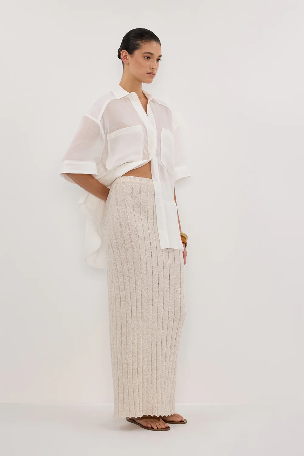 REM STONE KNIT MIDI SKIRT - Gamepaces