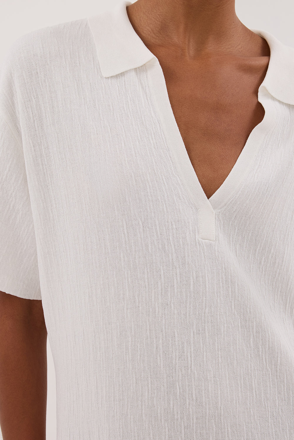 ALIAS WHITE POLO KNIT MIDI DRESS - Gamepaces