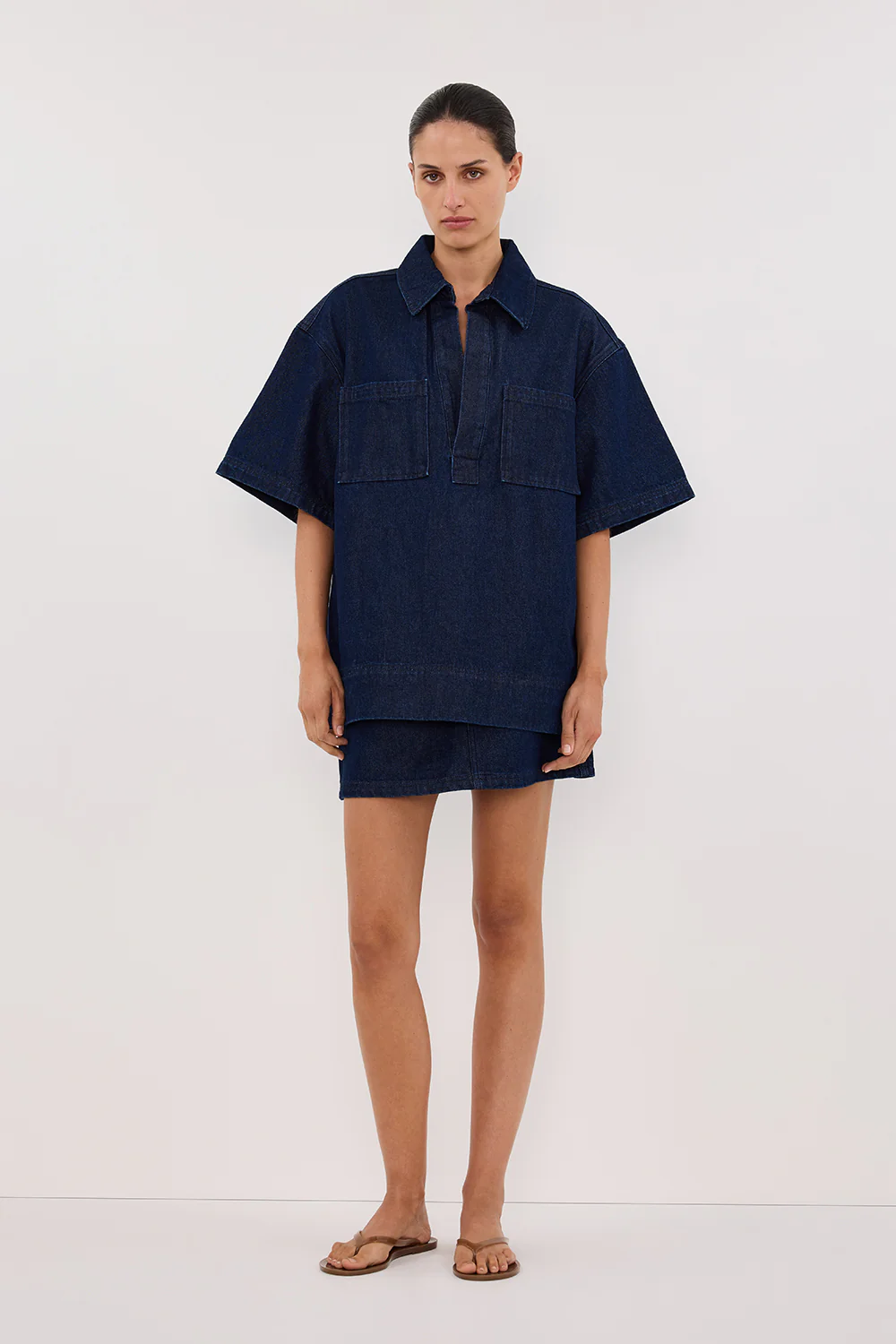MASON INDIGO BOXY DENIM SHIRT - Gamepaces