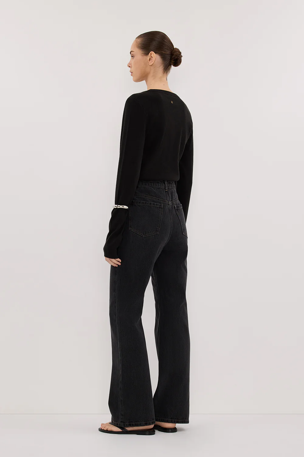 NOELLE BLACK RINSE BOOTLEG JEAN - Gamepaces