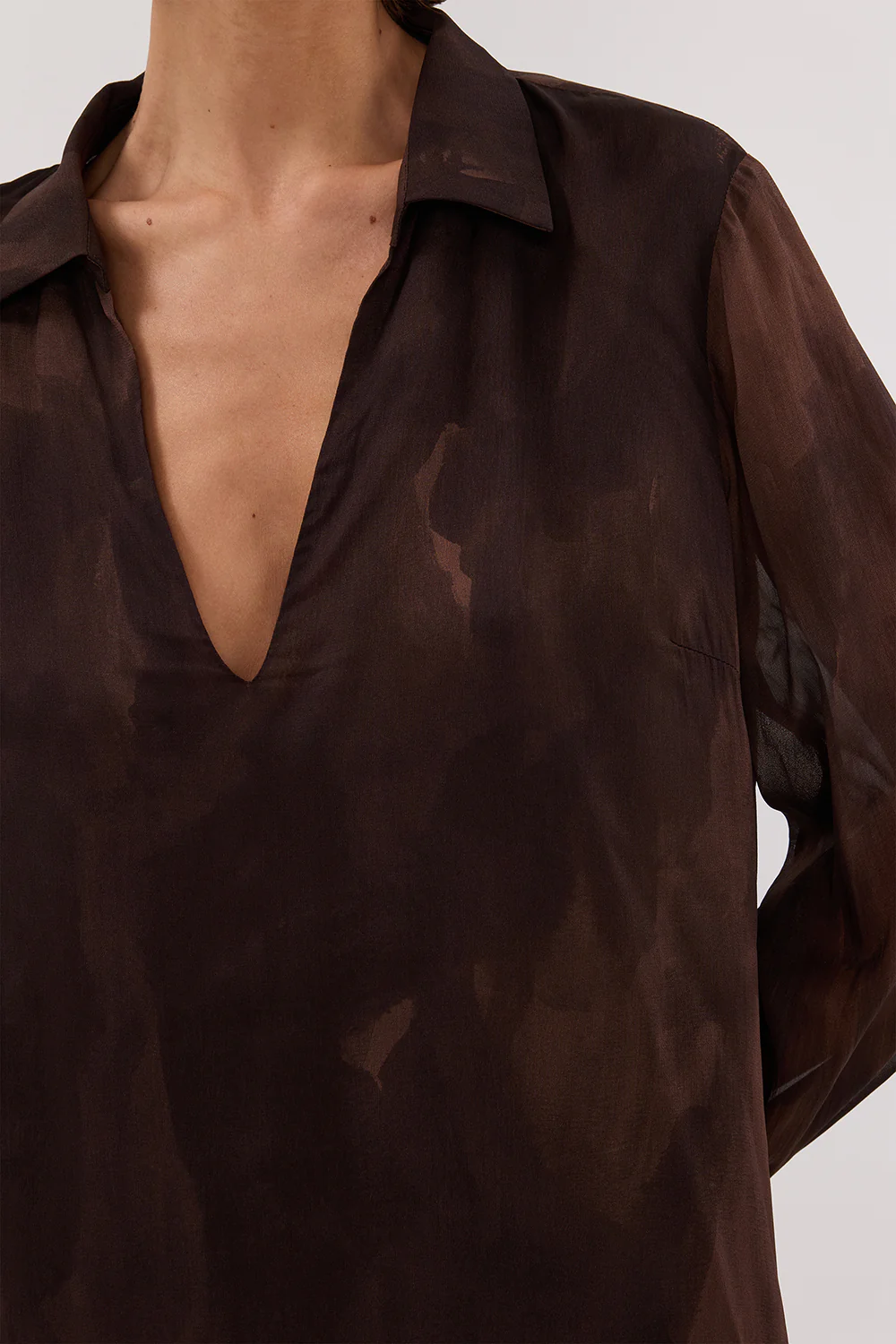 WILLOW CHOC LONG SLEEVE MINI DRESS - Gamepaces